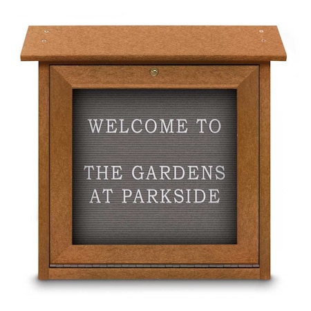 Outdoor Enclosed Combo Board,48x36,Blk Frame/Burgundy & Blue Spruce